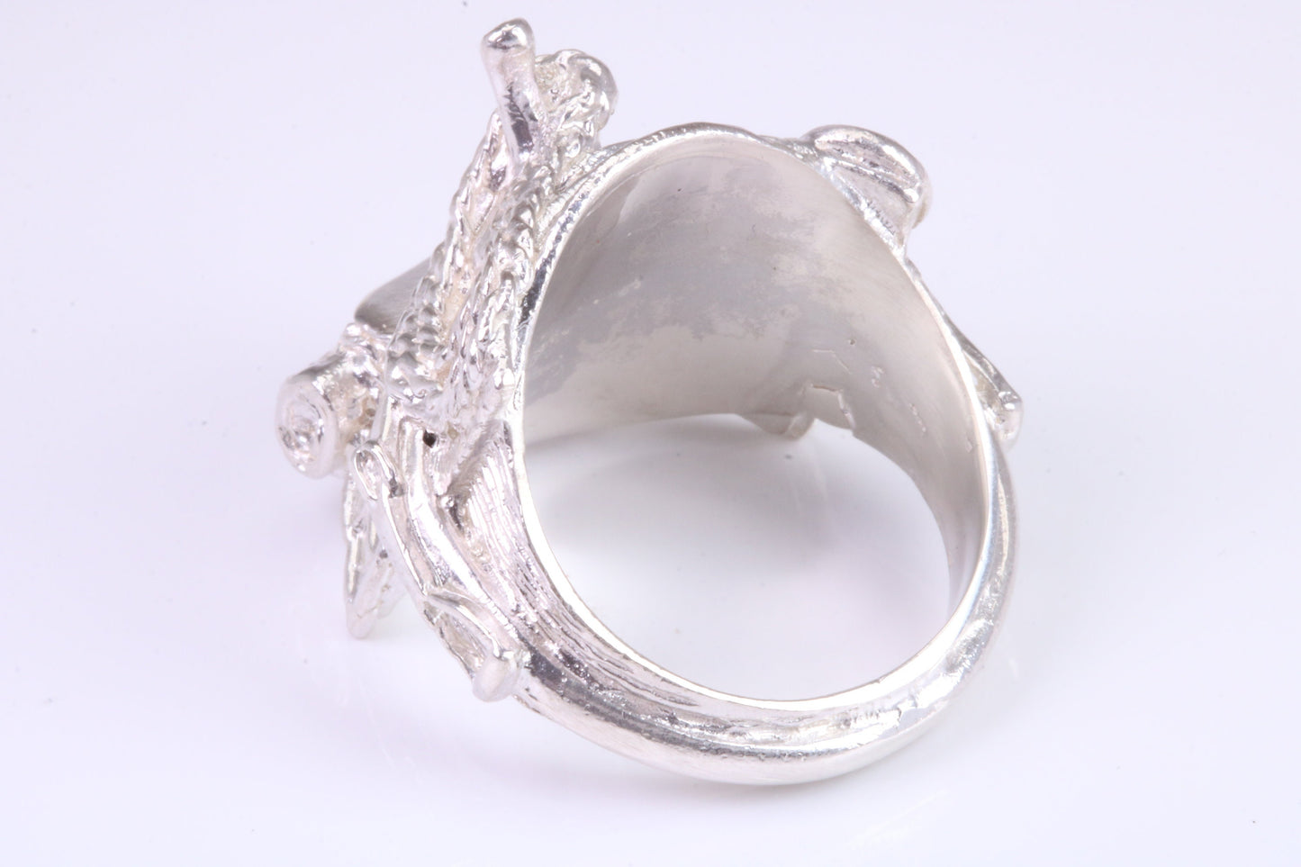 Very large and very very heavy Saddle ring, made from solid cast silver, British Hallmarked