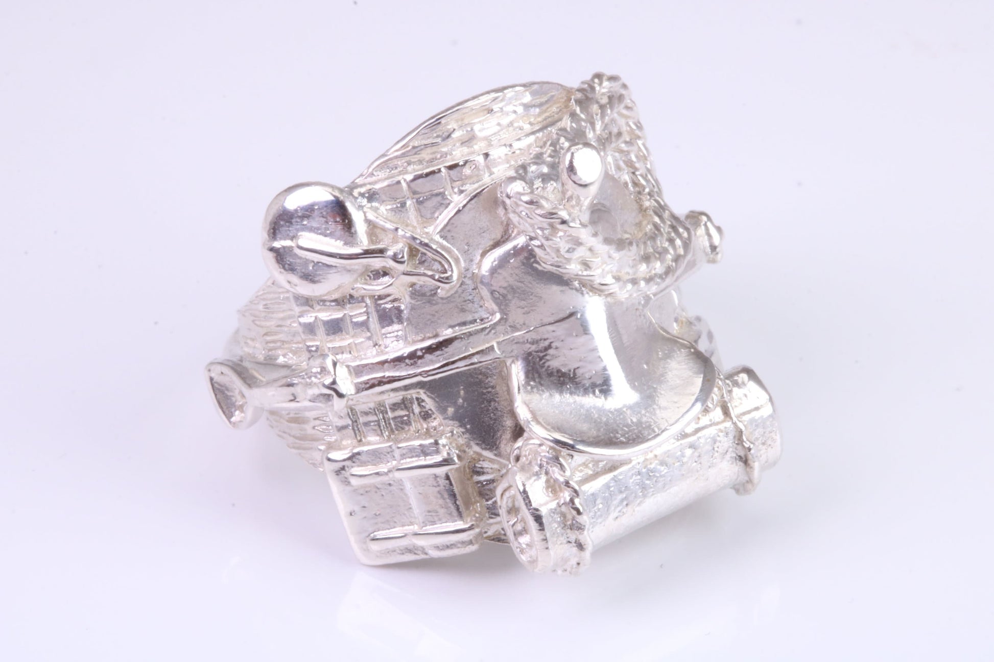 Very large and very very heavy Saddle ring, made from solid cast silver, British Hallmarked