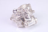 Very large and very very heavy Saddle ring, made from solid cast silver, British Hallmarked