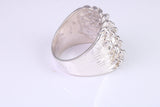 Keepers Ring, large substantial and heavy ring, solid 925 grade cast sterling silver, British Hallmarked