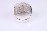 Keepers Ring, large substantial and heavy ring, solid 925 grade cast sterling silver, British Hallmarked