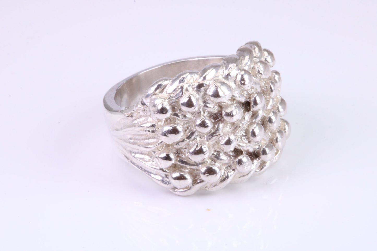 Keepers Ring, large very substantial and very heavy ring, solid 925 grade cast sterling silver, British Hallmarked