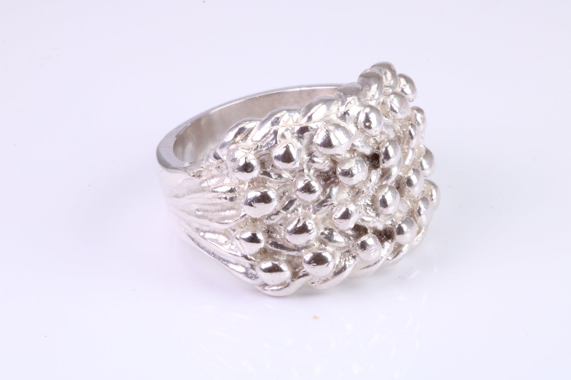 Keepers Ring, large very substantial and very heavy ring, solid 925 grade cast sterling silver, British Hallmarked