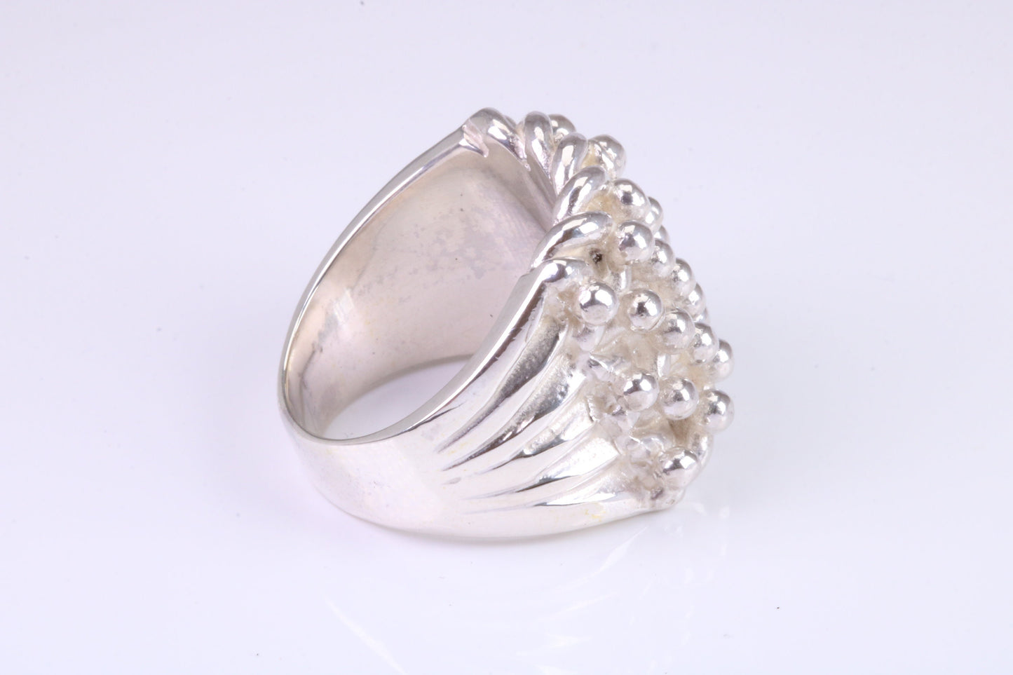 Keepers Ring, very large very substantial and very very heavy ring, solid 925 grade cast sterling silver, British Hallmarked