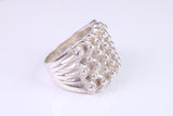 Keepers Ring, very large very substantial and very very heavy ring, solid 925 grade cast sterling silver, British Hallmarked