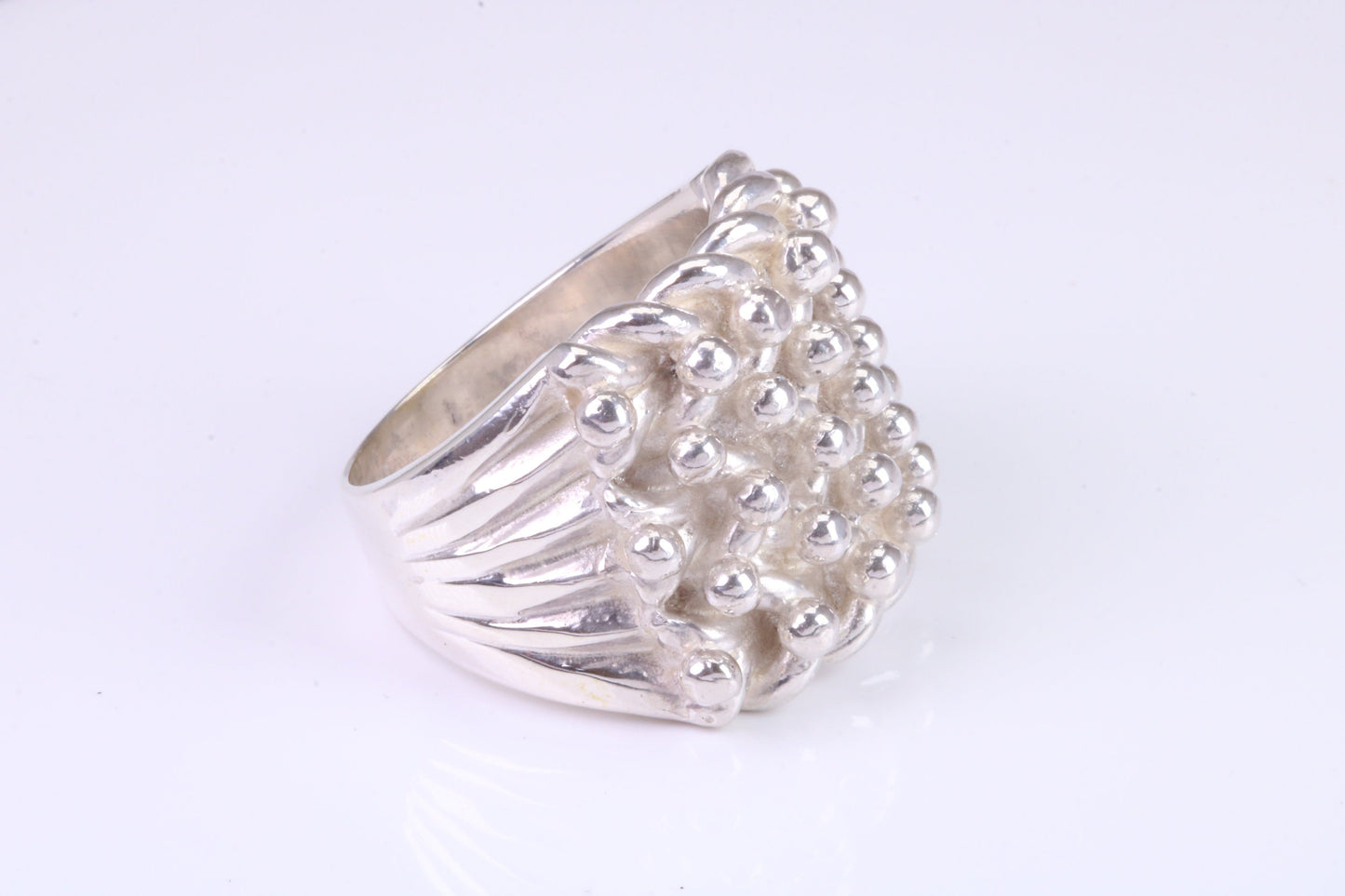 Keepers Ring, very large very substantial and very very heavy ring, solid 925 grade cast sterling silver, British Hallmarked