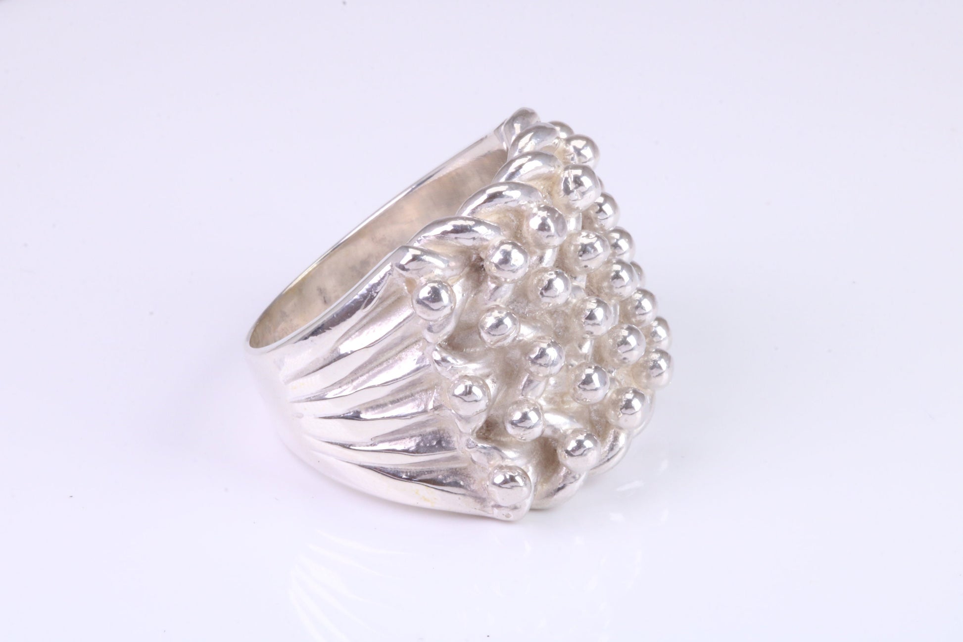 Keepers Ring, very large very substantial and very very heavy ring, solid 925 grade cast sterling silver, British Hallmarked