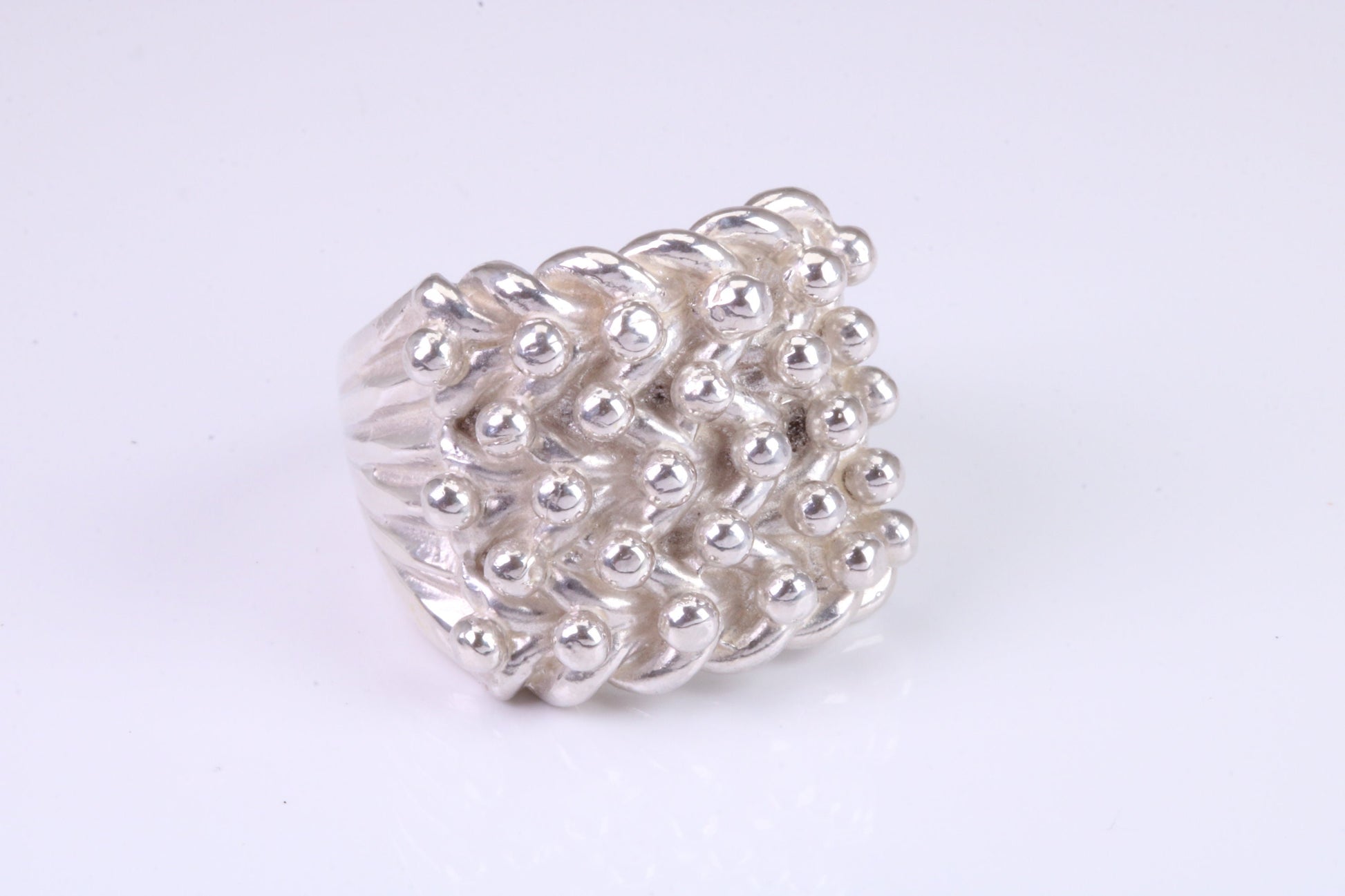 Keepers Ring, very large very substantial and very very heavy ring, solid 925 grade cast sterling silver, British Hallmarked