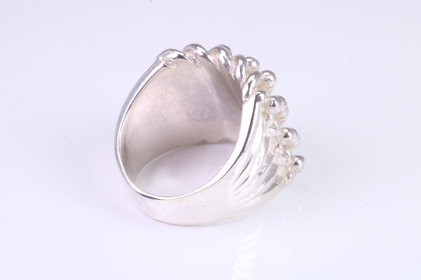 Keepers Ring, very large very substantial and very very heavy ring, solid 925 grade cast sterling silver, British Hallmarked