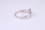 Dainty Claddagh ring, made from solid cast silver