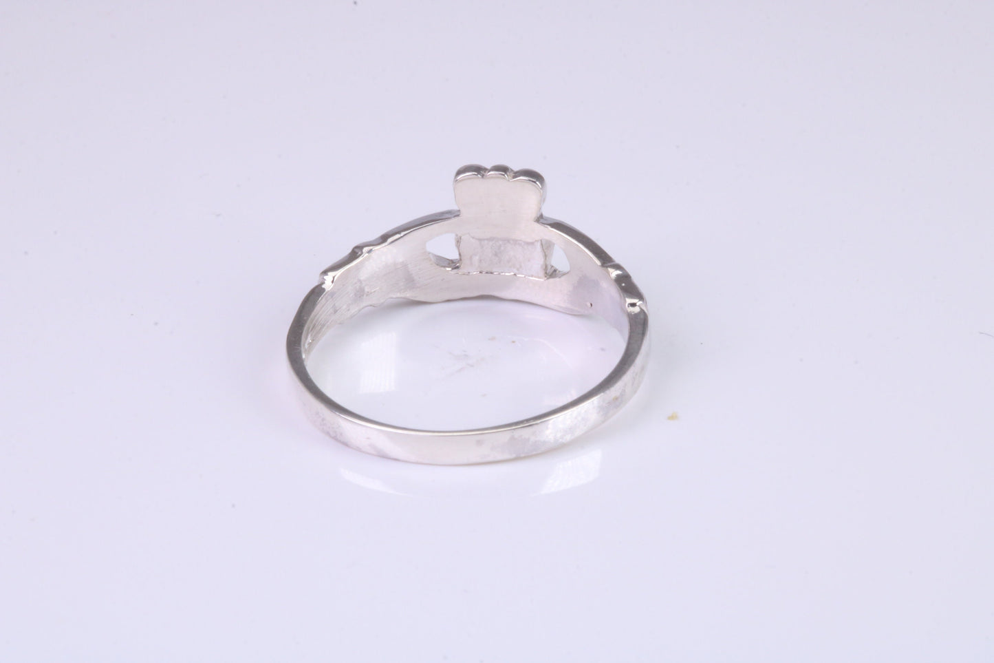 Dainty Claddagh ring, made from solid cast silver