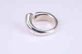 Chunky Open Ended Abstract ring, made from solid cast silver, British Hallmarked