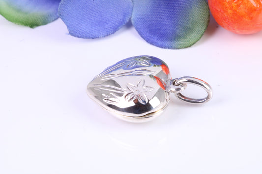 16 mm Heart Shaped Locket, Made from Solid Sterling Silver