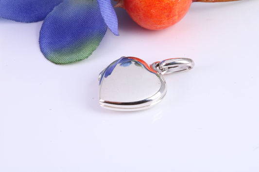 13 mm Heart Shaped Locket, Made from Solid Sterling Silver