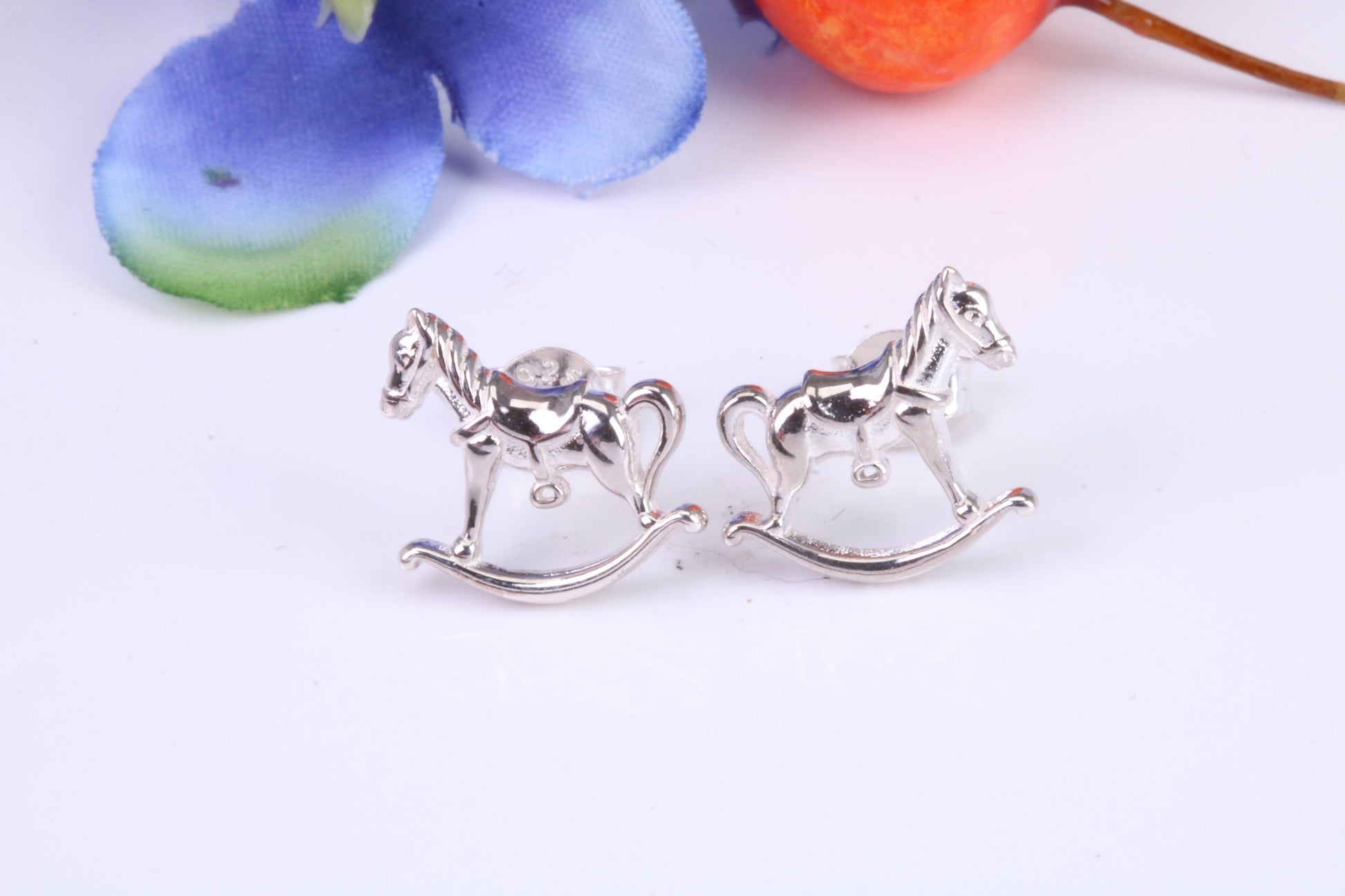 Rocking Horse Stud Earrings Made from 925 Grade Sterling Silver