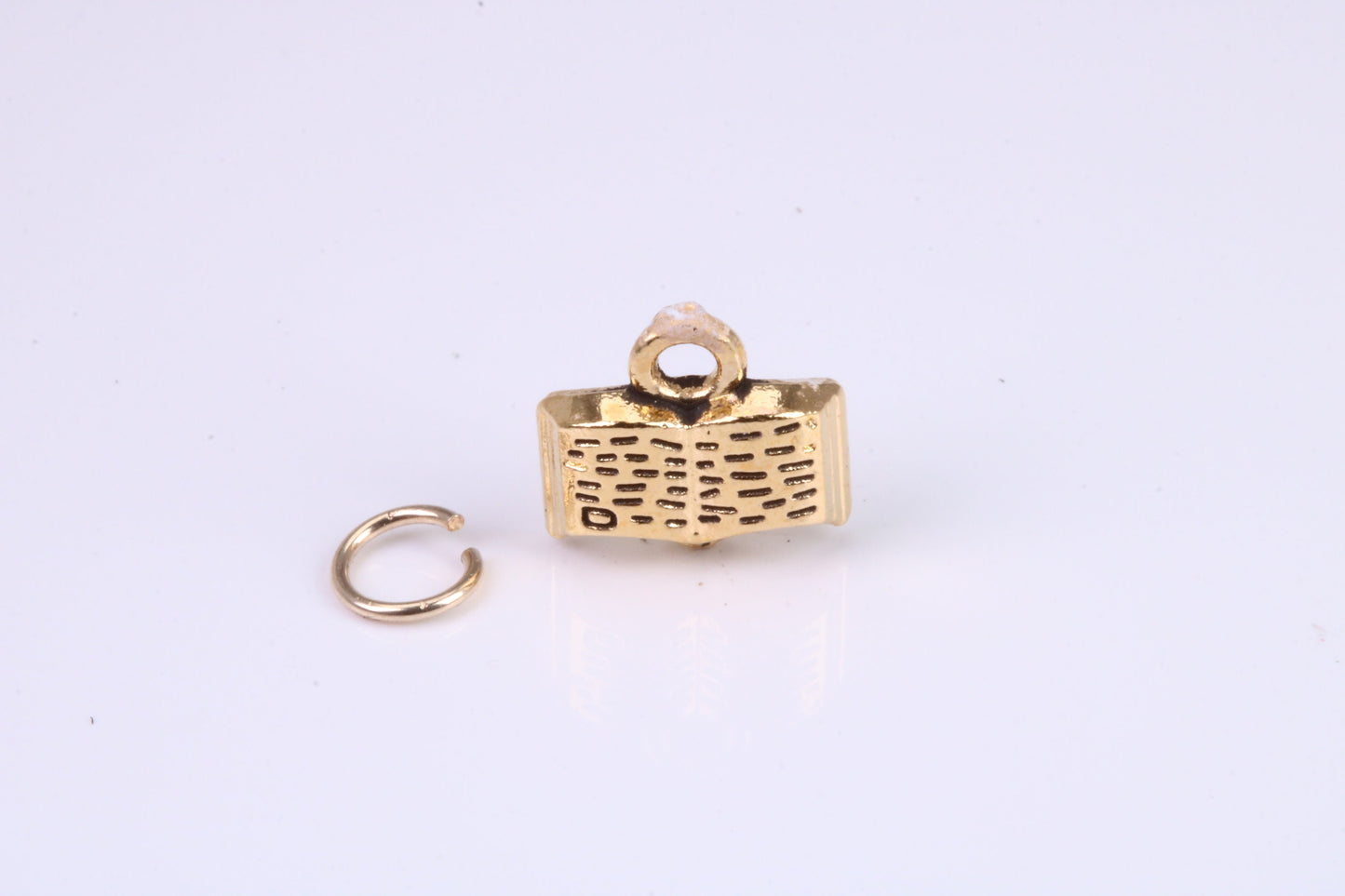 Book Charm, Traditional Charm, Made from Solid Cast Yellow Gold, British Hallmarked