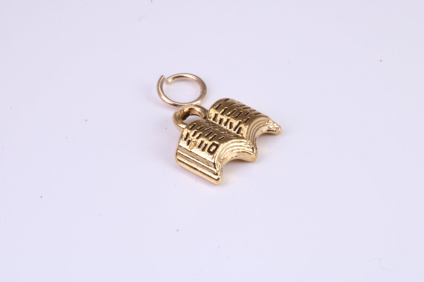 Book Charm, Traditional Charm, Made from Solid Cast Yellow Gold, British Hallmarked