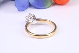 0.70ct D Internally Flawless graded and certified round cut Lab Grown Diamond set Solitaire Ring