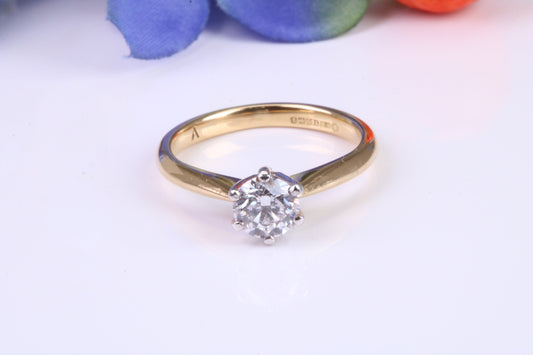 0.70ct D Internally Flawless graded and certified round cut Lab Grown Diamond set Solitaire Ring