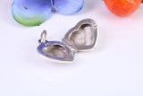 14 mm Heart Shaped Locket, Made from Solid Sterling Silver