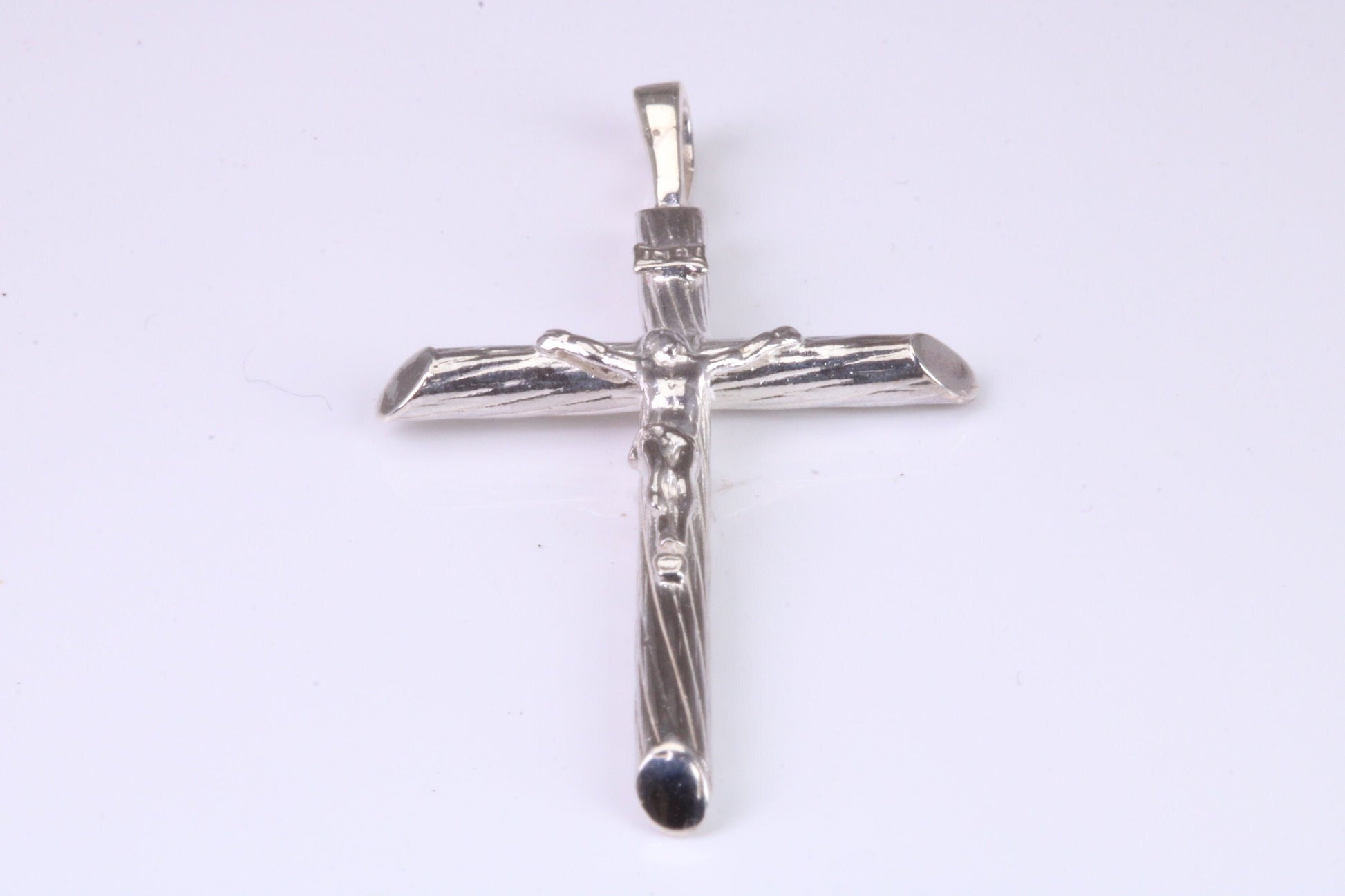 Sterling Silver Bark Effect Finish Necklace