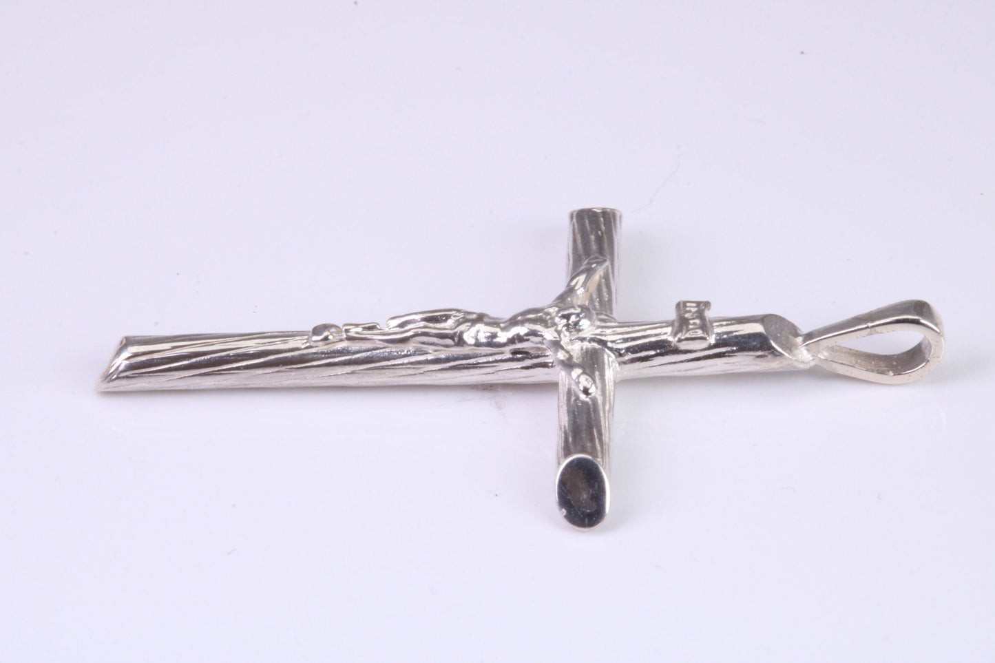 Sterling Silver Bark Effect Finish Necklace