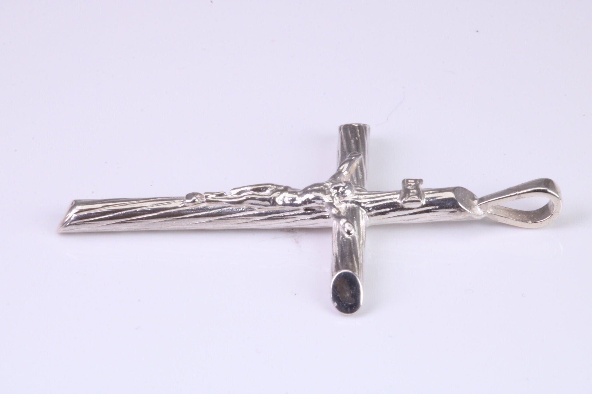 Sterling Silver Bark Effect Finish Necklace