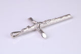 Sterling Silver Bark Effect Finish Necklace