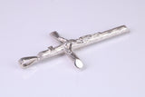 Sterling Silver Bark Effect Finish Necklace