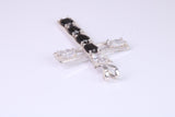Sterling Silver C Z set Cross Necklace