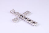 Sterling Silver C Z set Cross Necklace