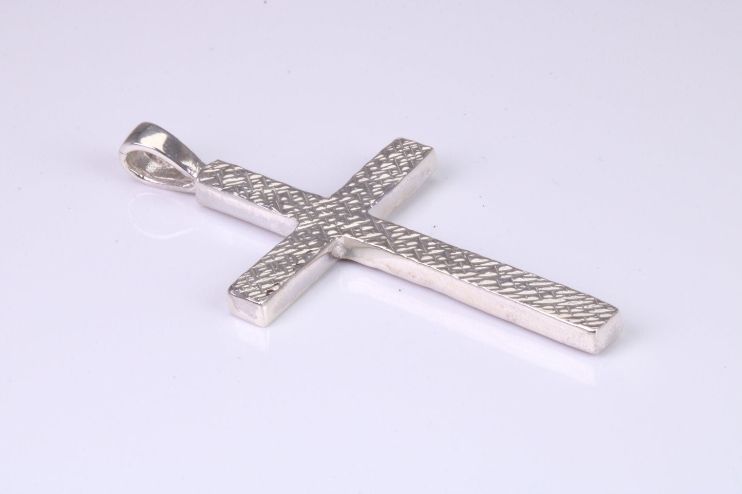 Large Solid and Chunky Sterling Silver Cross Necklace