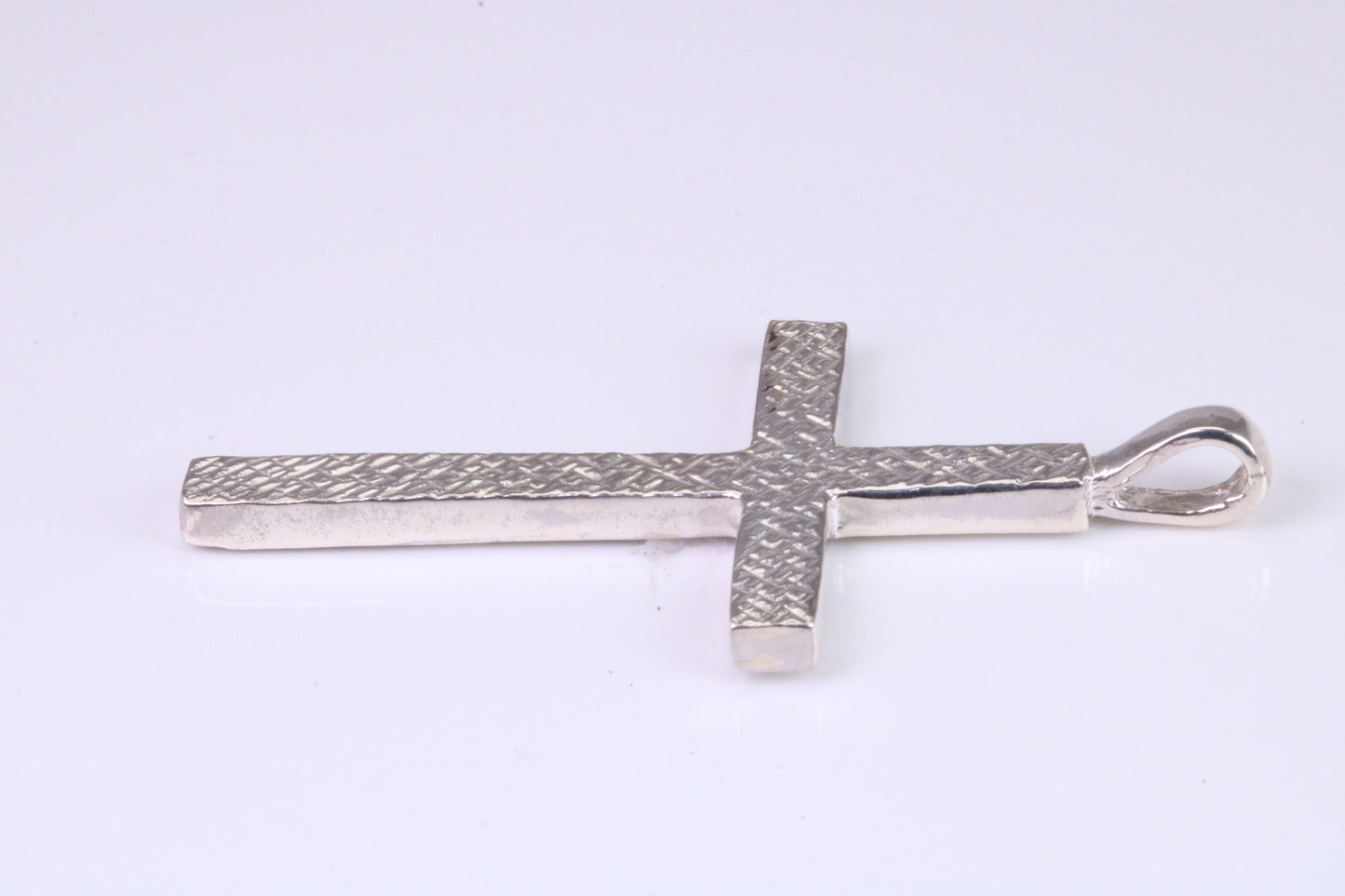 Large Solid and Chunky Sterling Silver Cross Necklace