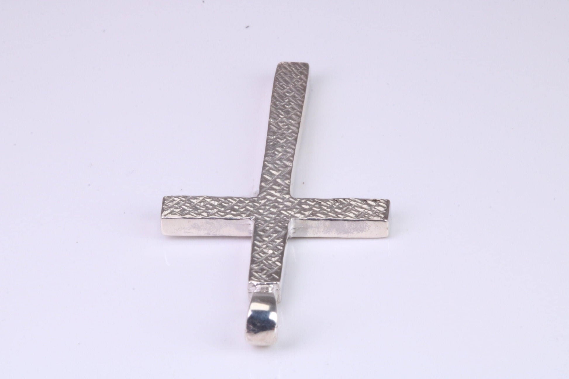 Large Solid and Chunky Sterling Silver Cross Necklace