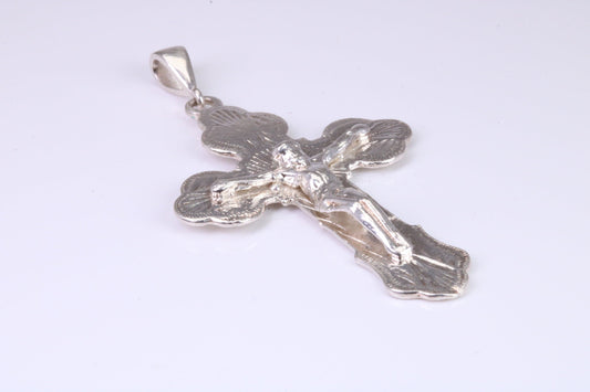 Large Ornate Sterling Silver Crucifix