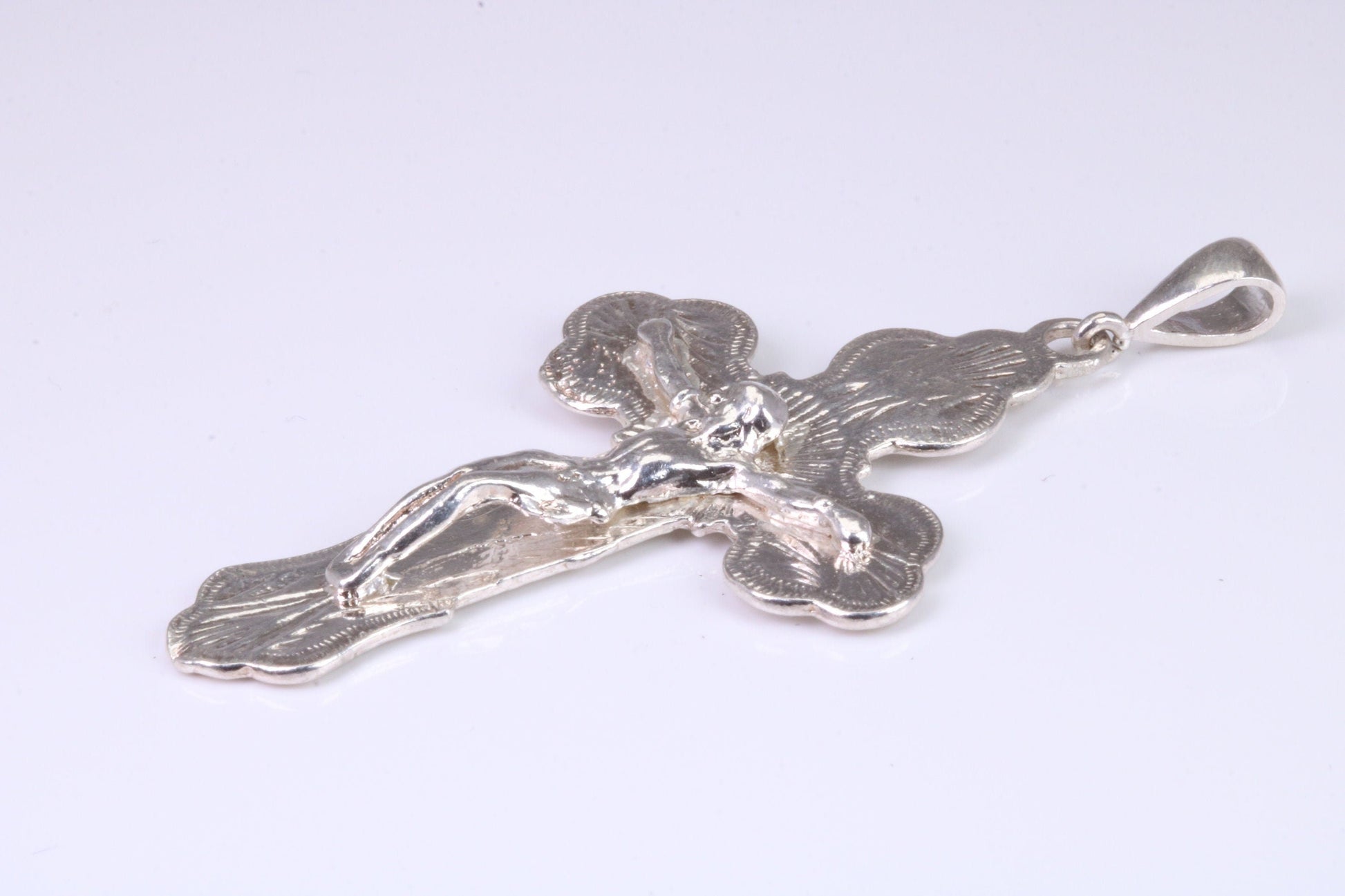 Large Ornate Sterling Silver Crucifix