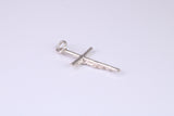 Small Silver Crucifix Necklace