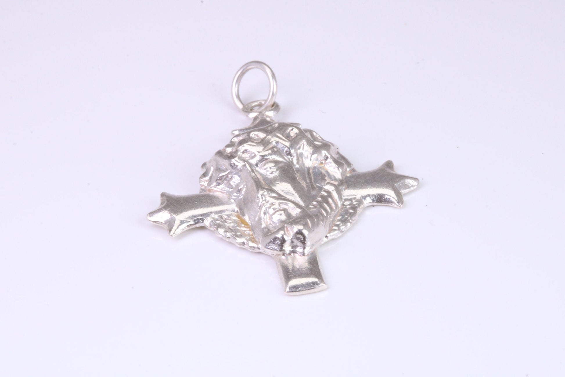 Large Chunky Silver Crucifix Necklace