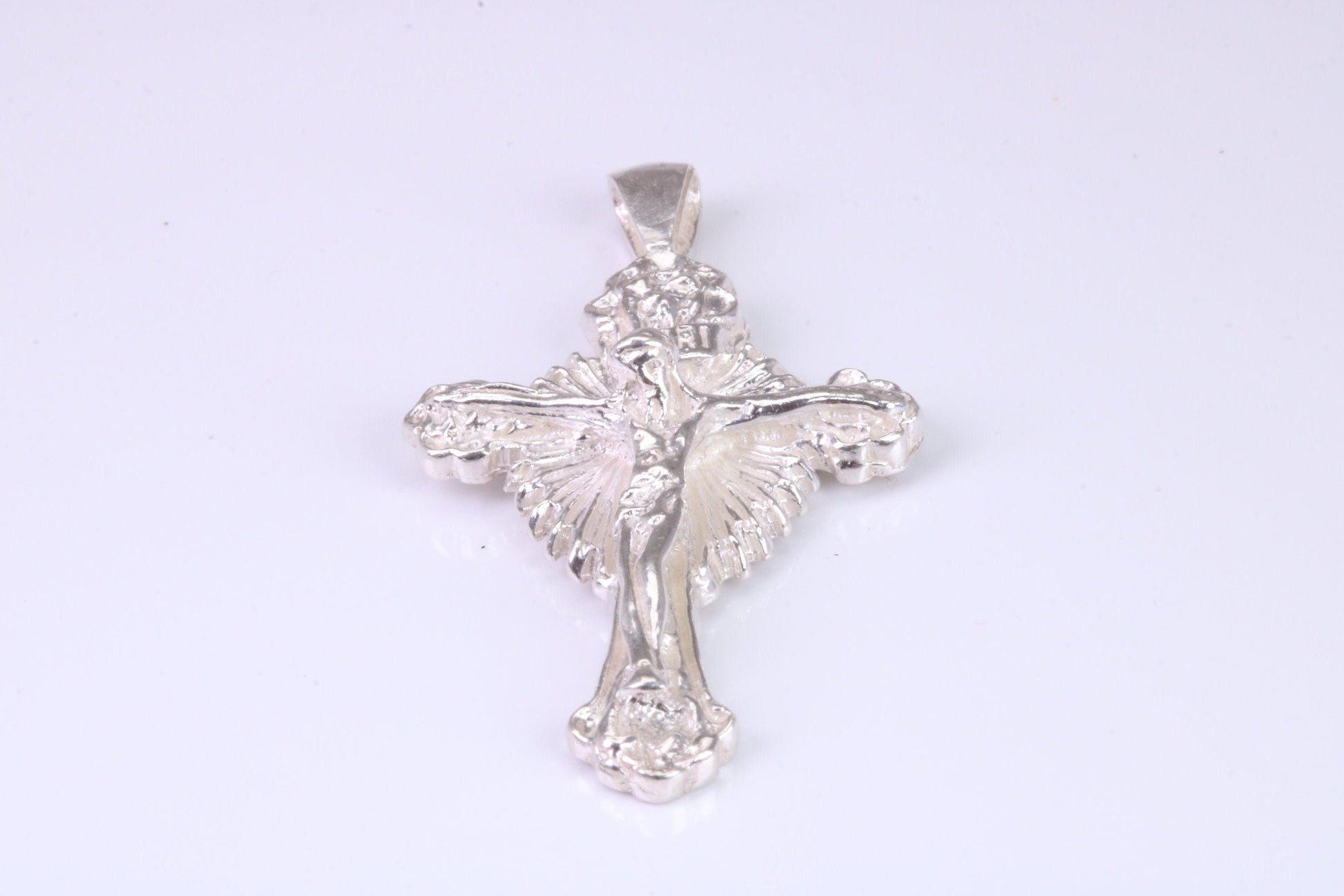 Ornate Sterling Silver Crucifix Necklace