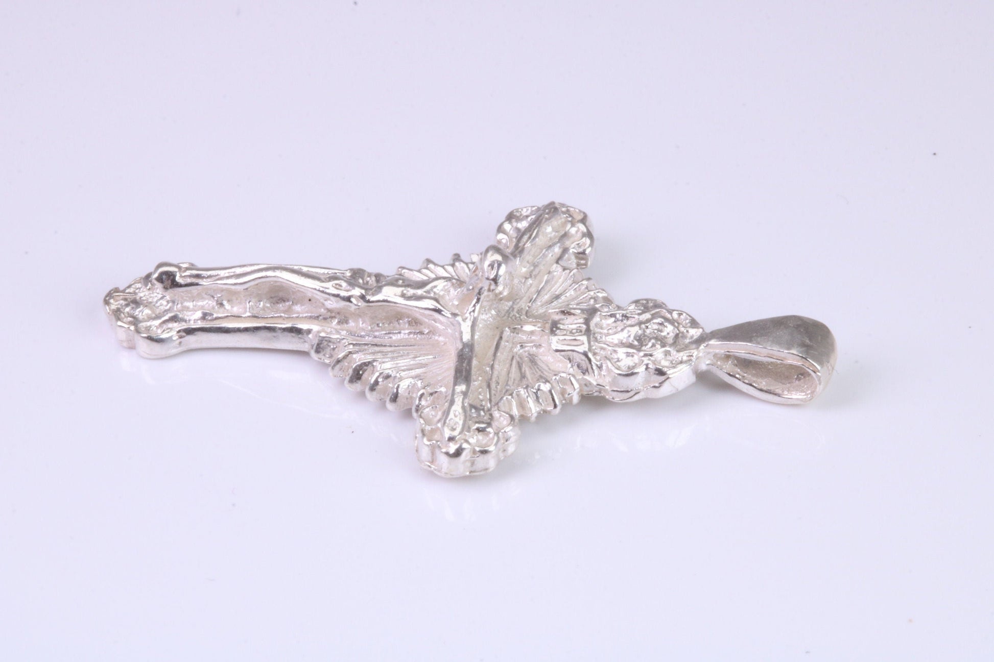 Ornate Sterling Silver Crucifix Necklace