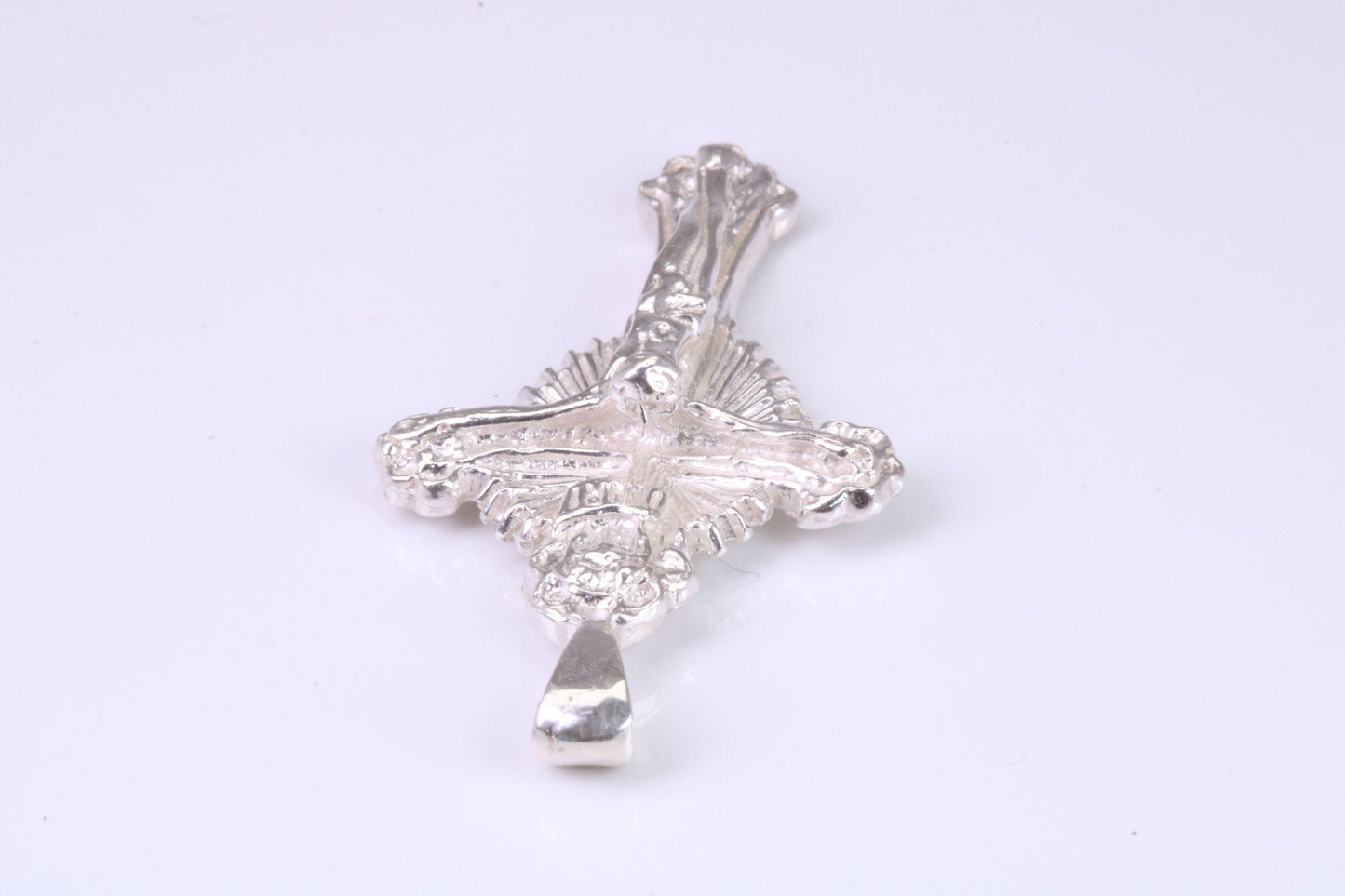 Ornate Sterling Silver Crucifix Necklace