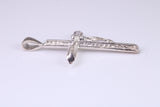 Large Silver Crucifix Necklace