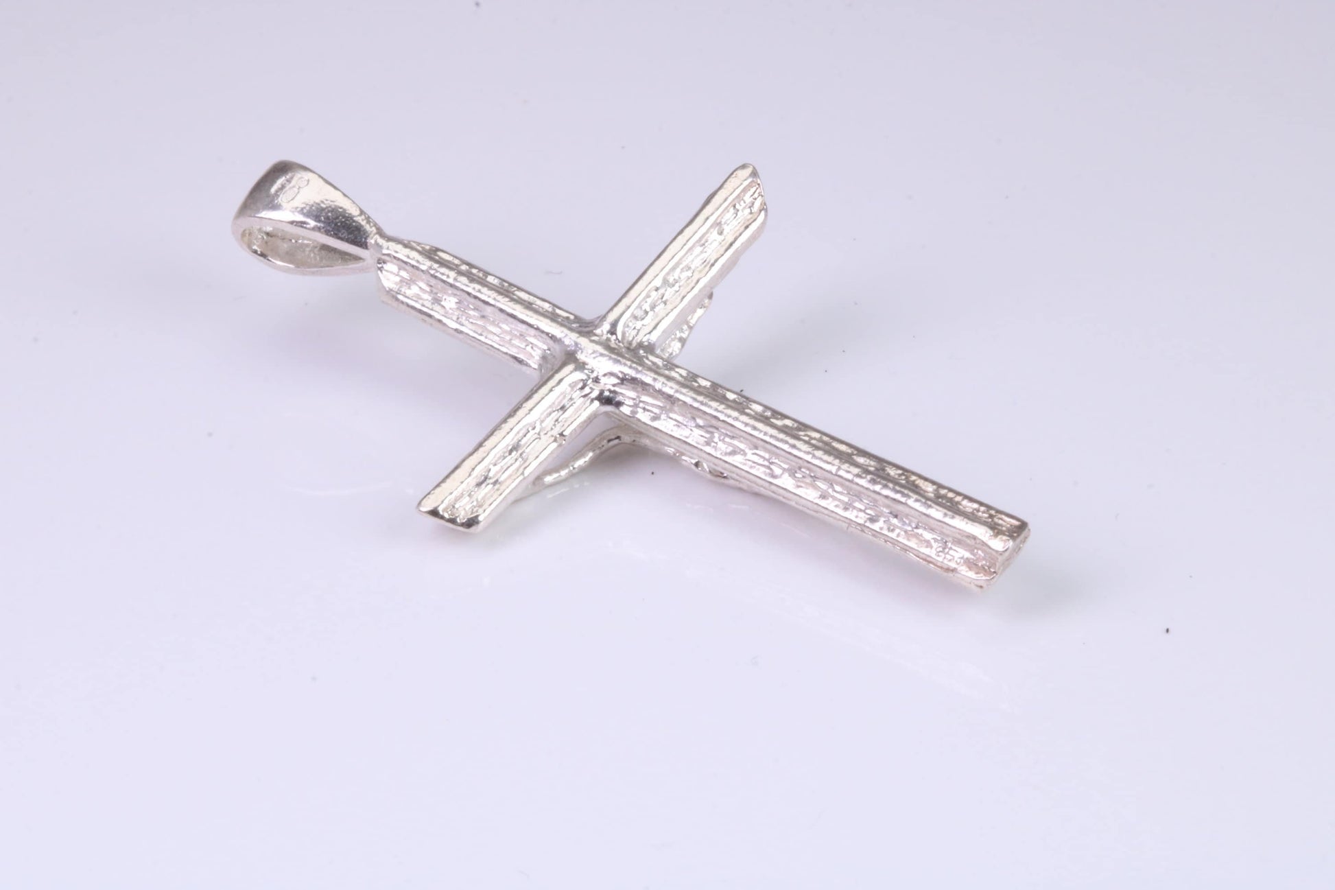 Large Silver Crucifix Necklace