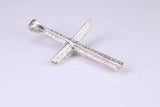 Large Silver Crucifix Necklace