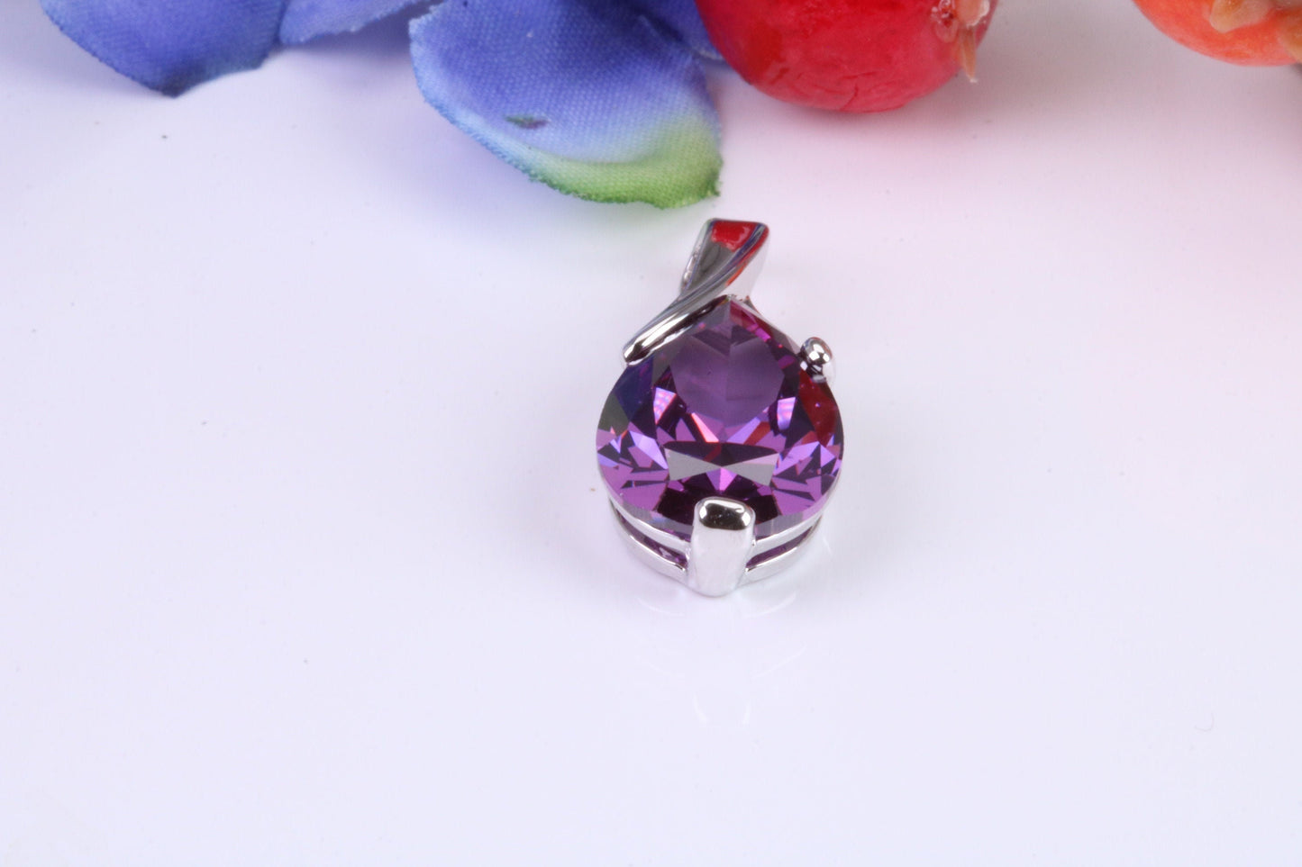 Sterling Silver Dressy Real Amethyst set Necklace