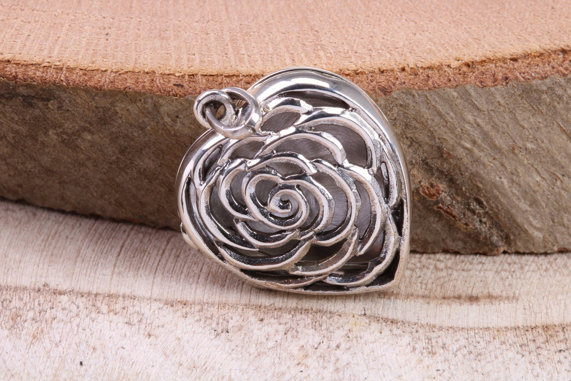 23 mm Heart Shaped Locket, Made from Solid Sterling Silver