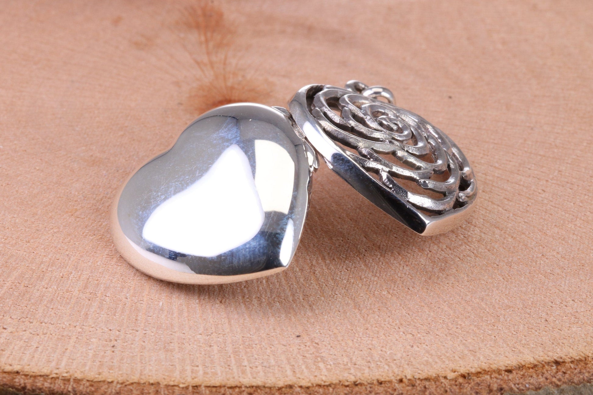 23 mm Heart Shaped Locket, Made from Solid Sterling Silver