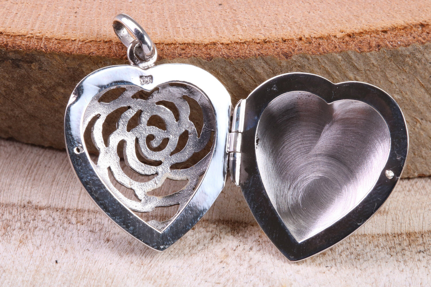 23 mm Heart Shaped Locket, Made from Solid Sterling Silver