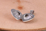 17 mm Diamond cut Heart Shaped Locket, Made from Solid Sterling Silver
