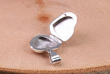 17 mm Diamond cut Heart Shaped Locket, Made from Solid Sterling Silver